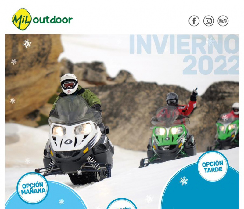 Mil outdoor Adventure Calafate Balcón + moto de nieve +tubbing Mil outdoor Adventure Calafate Balcón + moto de nieve +tubbing